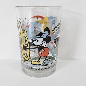 McDonalds Walt Disney 100 Years of Magic Glass Mickey Mouse Steamboat Willie